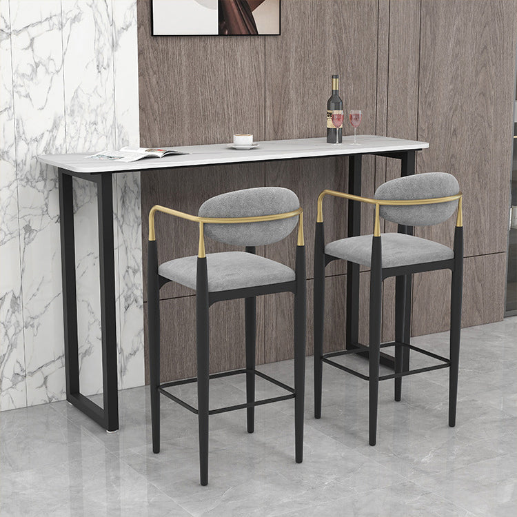 Rectangle Pub Table Contemporary Style Bar Table for Small Places