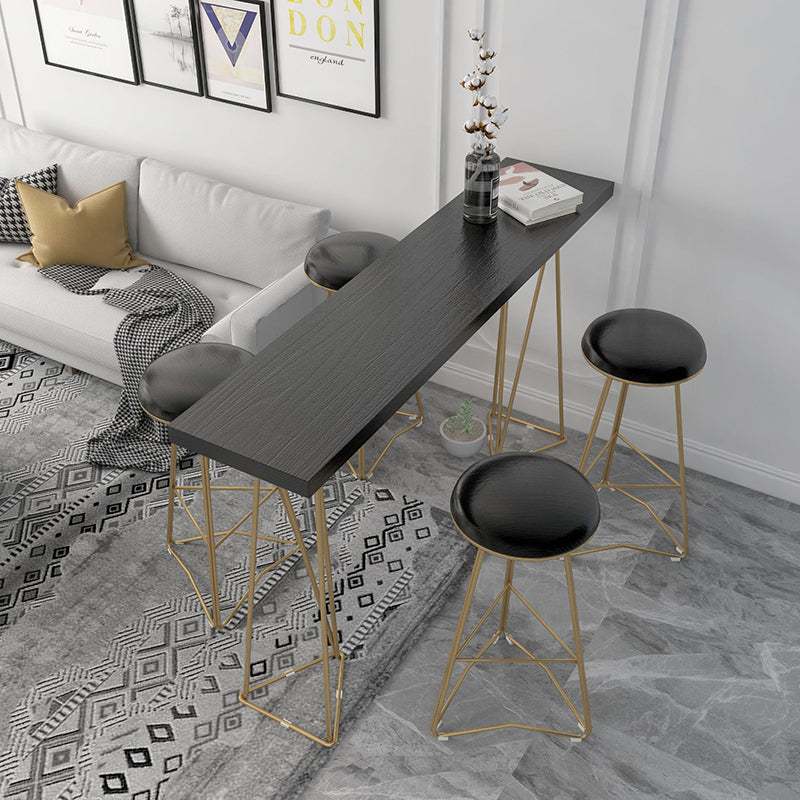 Traditional Luxury Dining Table Solid Wood Bar Table Rectangle Bar Table