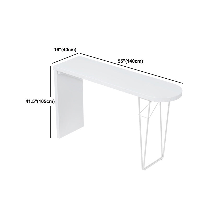 Specialty Pub Table Contemporary Wood Bar Table in White for Indoor
