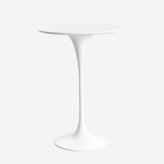 Contemporary Round Bar Stool Table Faux Marble and Stone Bar Table for Small Places