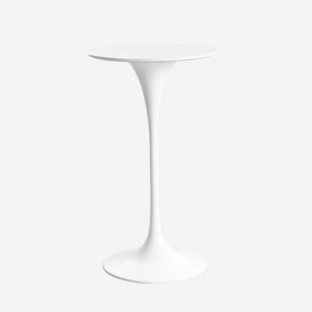 Contemporary Round Bar Stool Table Faux Marble and Stone Bar Table for Small Places