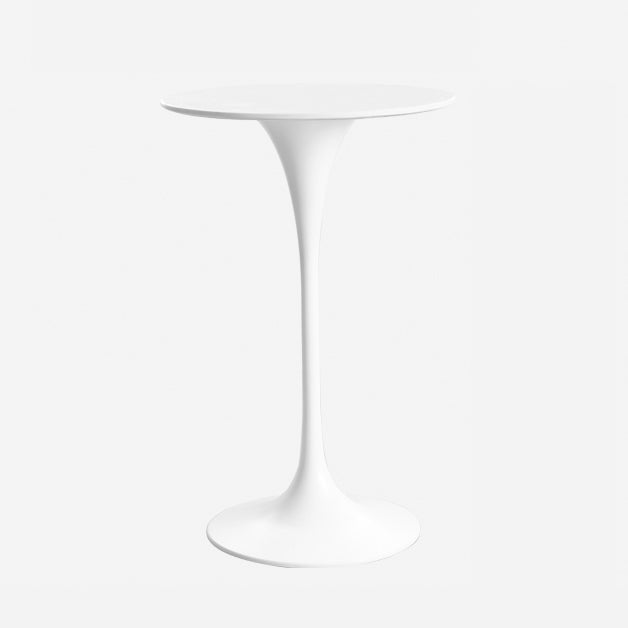 Contemporary Round Bar Stool Table Faux Marble and Stone Bar Table for Small Places