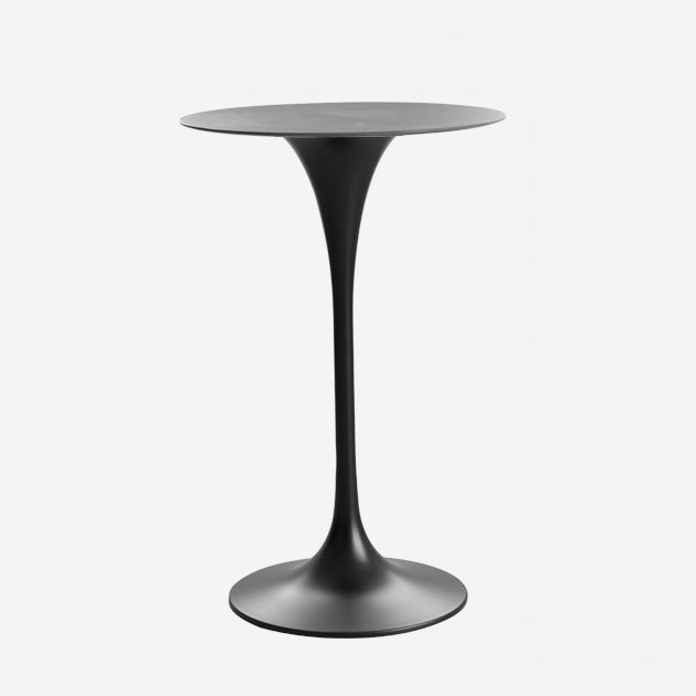 Contemporary Round Bar Stool Table Faux Marble and Stone Bar Table for Small Places