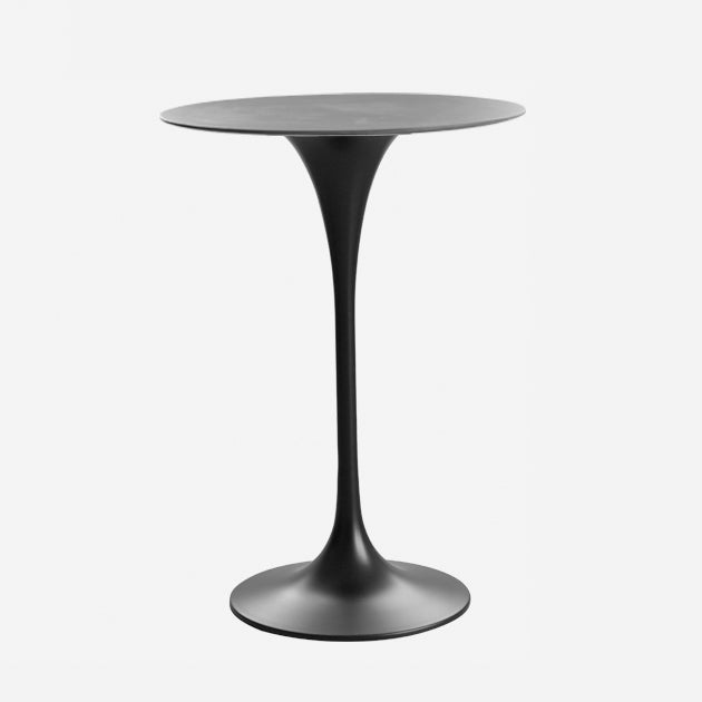 Contemporary Round Bar Stool Table Faux Marble and Stone Bar Table for Small Places