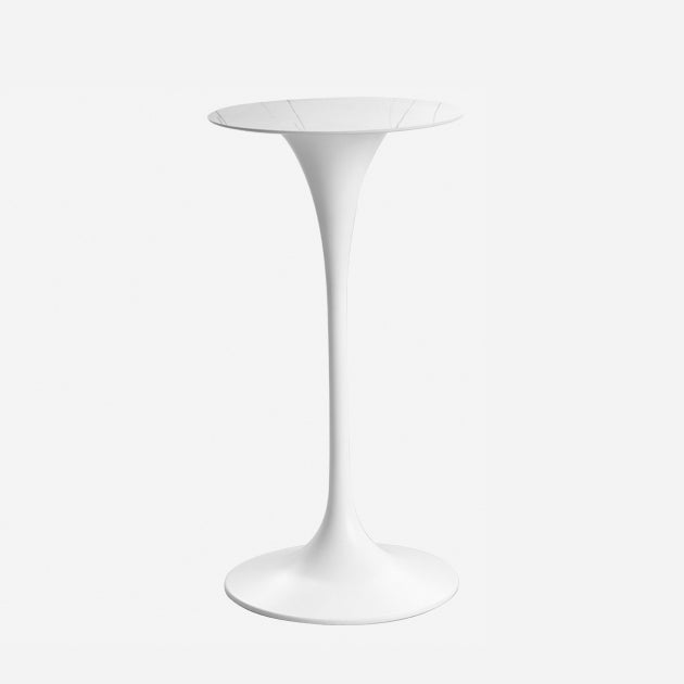 Contemporary Round Bar Stool Table Faux Marble and Stone Bar Table for Small Places