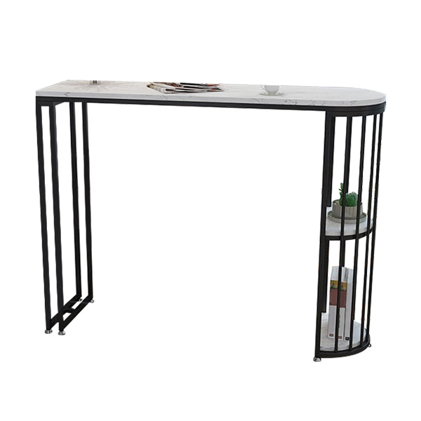 Glam Pub Table Specialty Double Pedestal Bar Table for Indoor Use