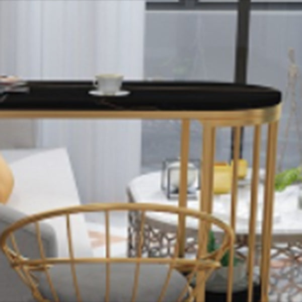 Glam Pub Table Specialty Double Pedestal Bar Table for Indoor Use