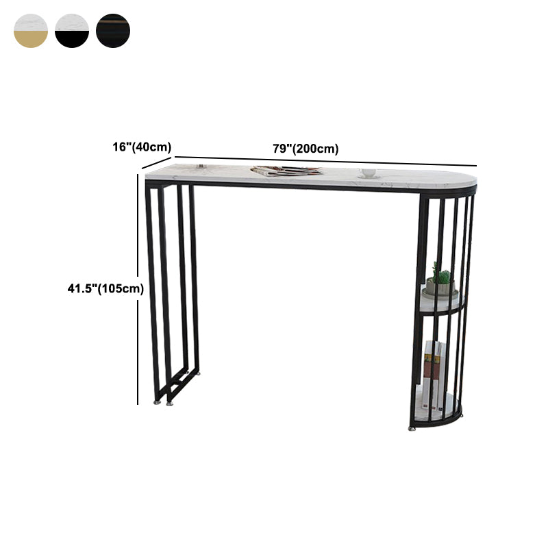 Glam Pub Table Specialty Double Pedestal Bar Table for Indoor Use