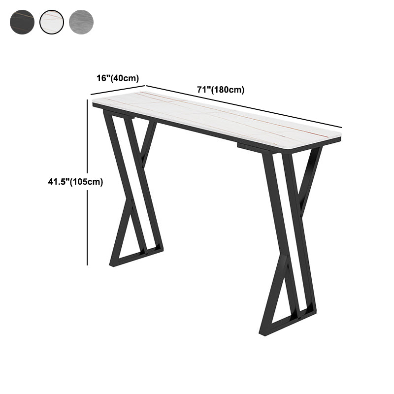 Rectangle Sintered Stone Bar Table Modern Dining Table for Kitchen Living Room