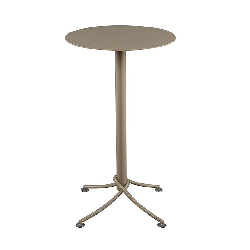 Metal Indoor-Outdoor Bar Height Table Contemporary Bar Table with Pedestal