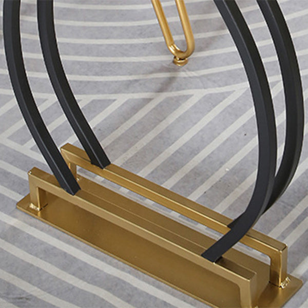 Rectangle Sintered Stone Dining Table Black and Metal Base Bar Table