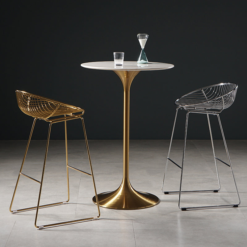 41.3"H Bar Dining Table Pedestal Sintered Stone Bar Height Cocktail Table