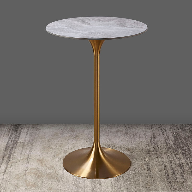 41.3"H Bar Dining Table Pedestal Sintered Stone Bar Height Cocktail Table