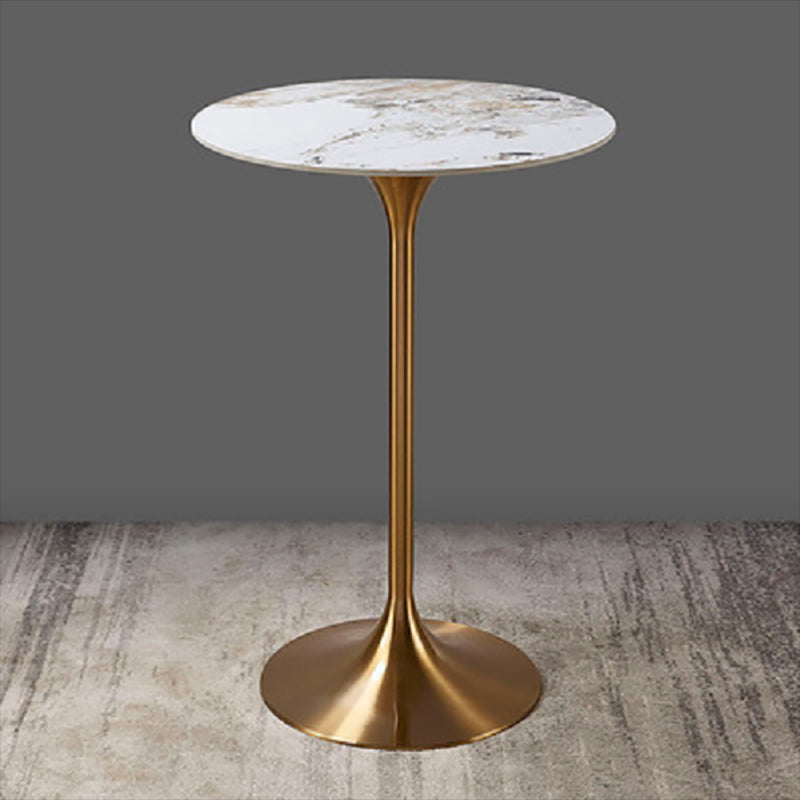 41.3"H Bar Dining Table Pedestal Sintered Stone Bar Height Cocktail Table