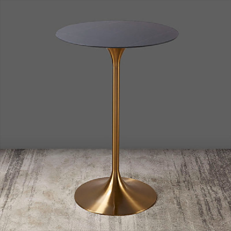 41.3"H Bar Dining Table Pedestal Sintered Stone Bar Height Cocktail Table