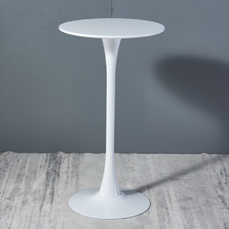 Modern Round Pub Table Fixed Pedestal Bar Height Cocktail Table