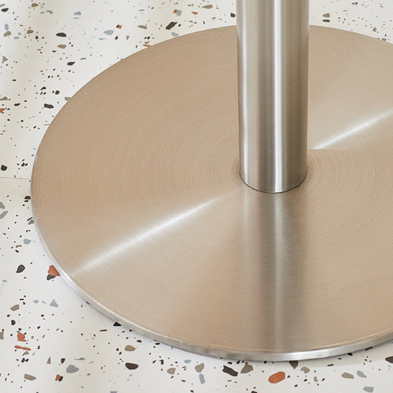 Stainless Steel Round Bar Dining Table Outdoor-Indoor Pedestal Bar Table