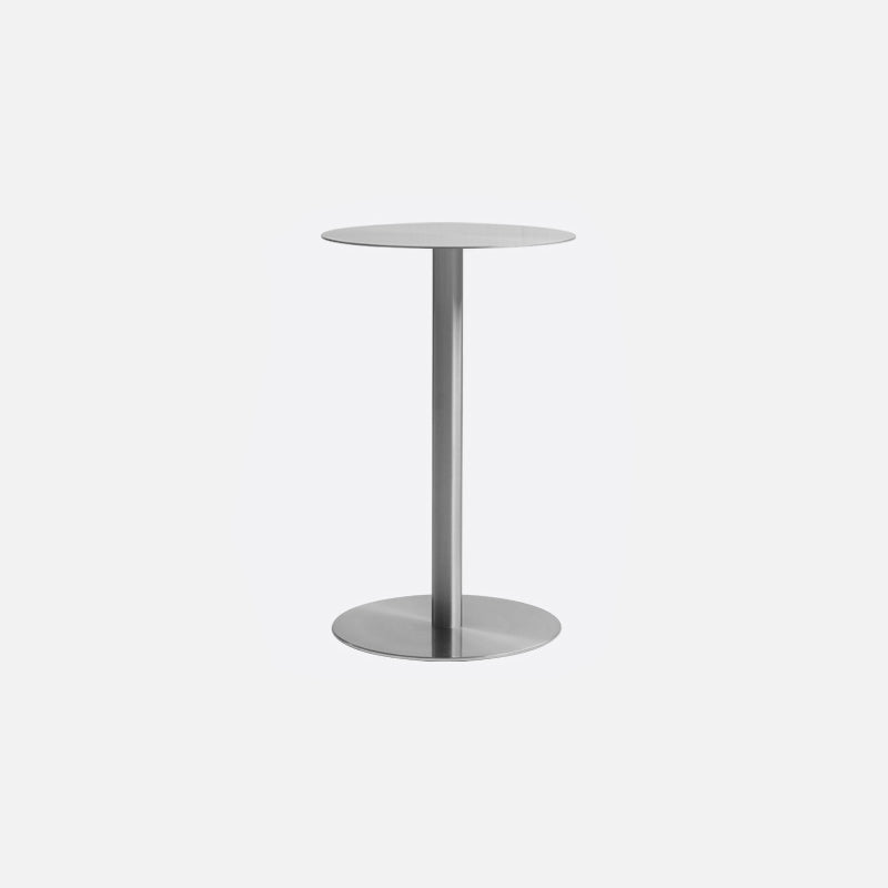 Industrial Stainless Steel Bar Table Silver Round and Square Bar Stool Table