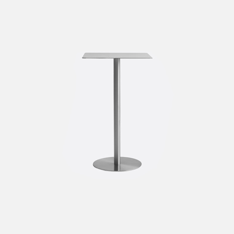 Industrial Stainless Steel Bar Table Silver Round and Square Bar Stool Table