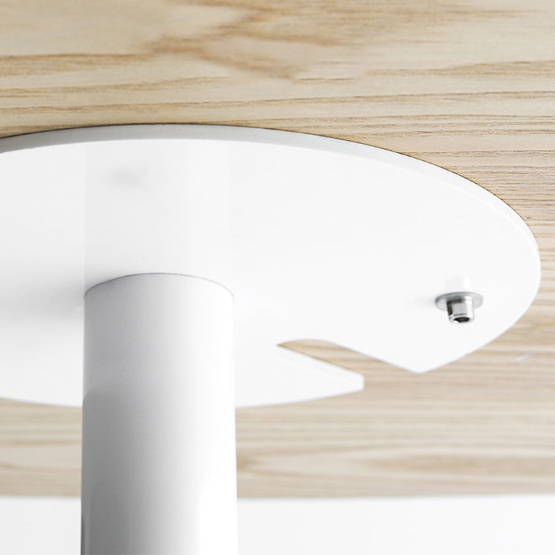 Square Bar Table in Metal and Wood Glam Bar Table with Pedestal Base