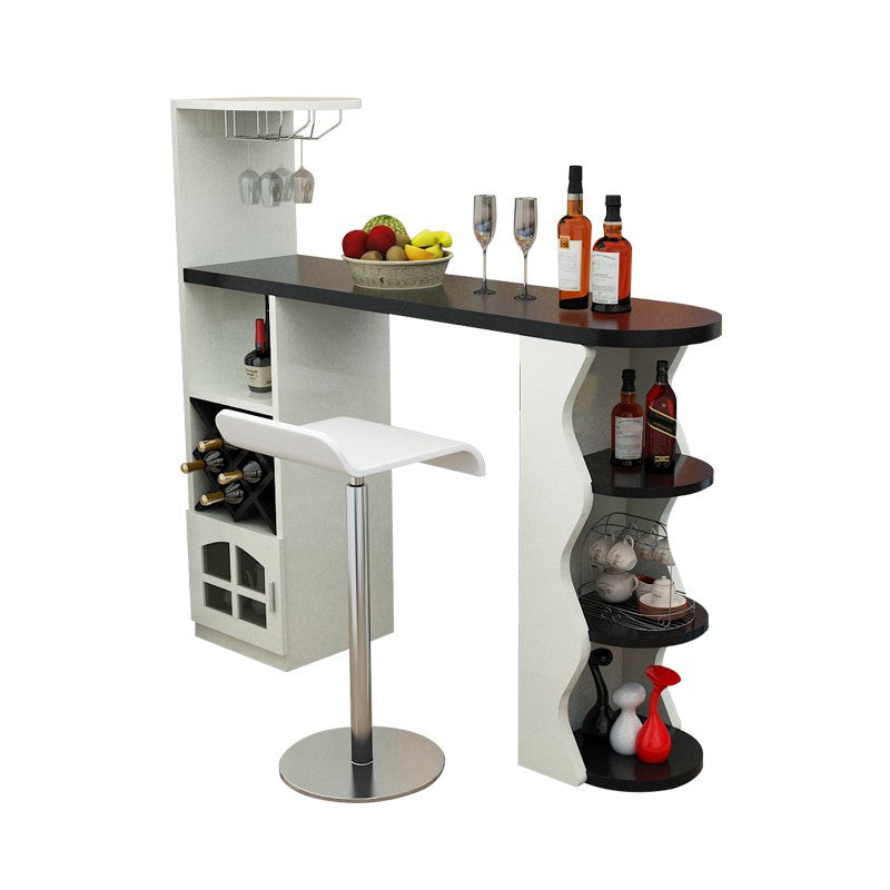 Contemporary Pub Table Specialty 41-inch Bar Table with Wine Rack