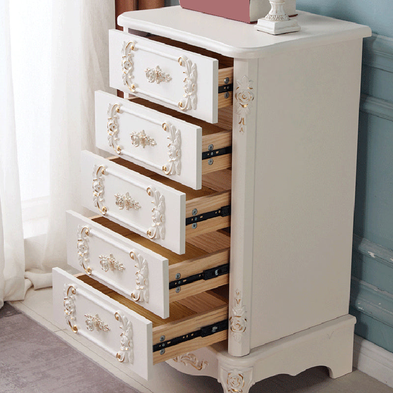 15.74" Wide Accent Chest Modern White Rectangle Chest with Drawers