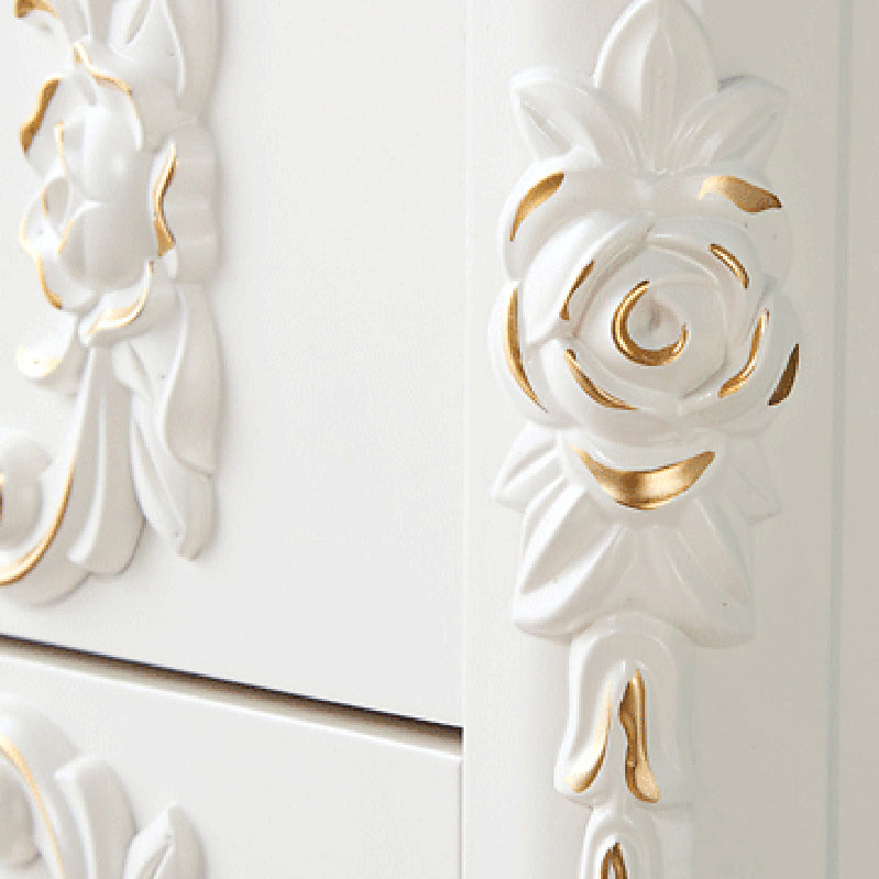 15.74" Wide Accent Chest Modern White Rectangle Chest with Drawers