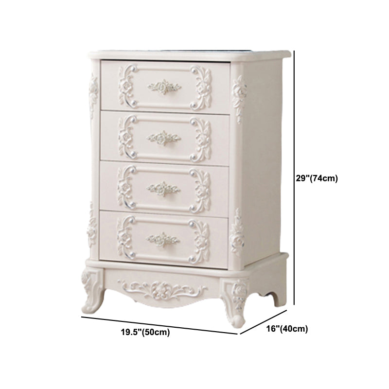 15.74" Wide Accent Chest Modern White Rectangle Chest with Drawers