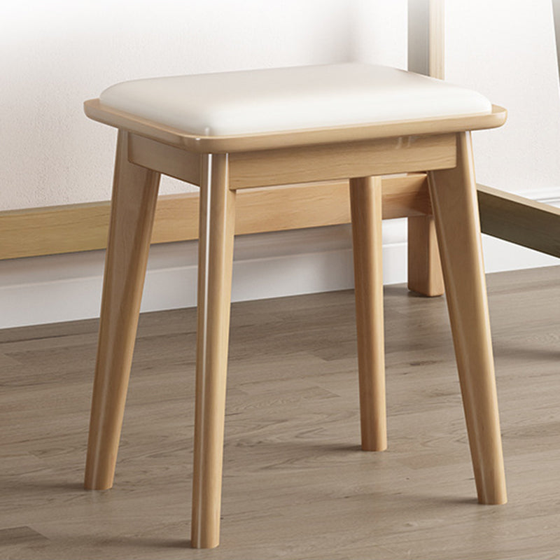 Nordic Mirrored Vanity Solid Wood Makeup Dressing Table Stool Set