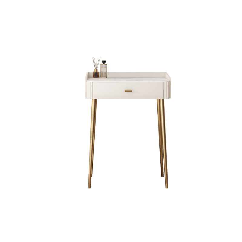 Contemporary White Slate Dresser 31.1-In High Vanity Dressing Table Set with Drawers