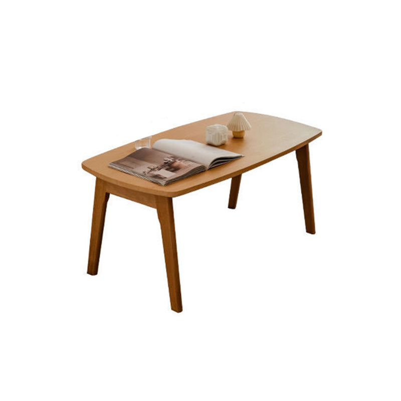 Contemporary Rectangular Folding Solid Wood Single Coffee Table