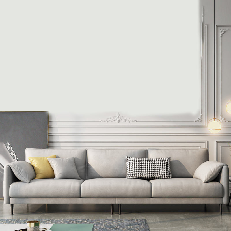 Faux Leather  Cushions Sofa Contemporary Pillow Top Arm Standard Sofa