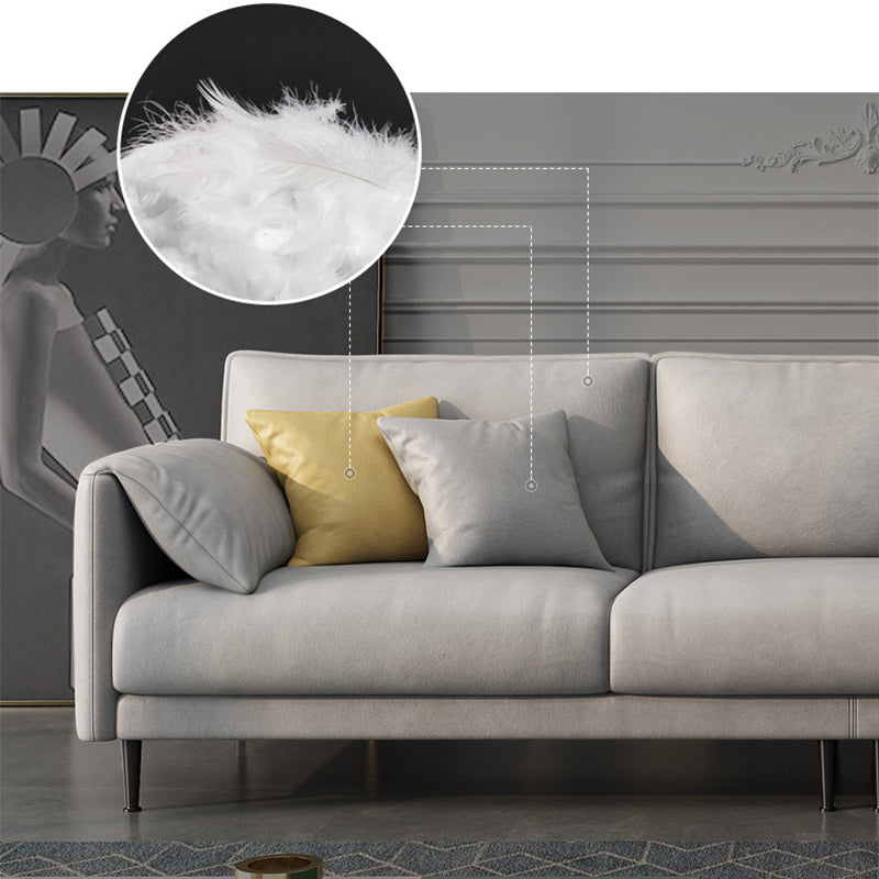 Faux Leather  Cushions Sofa Contemporary Pillow Top Arm Standard Sofa