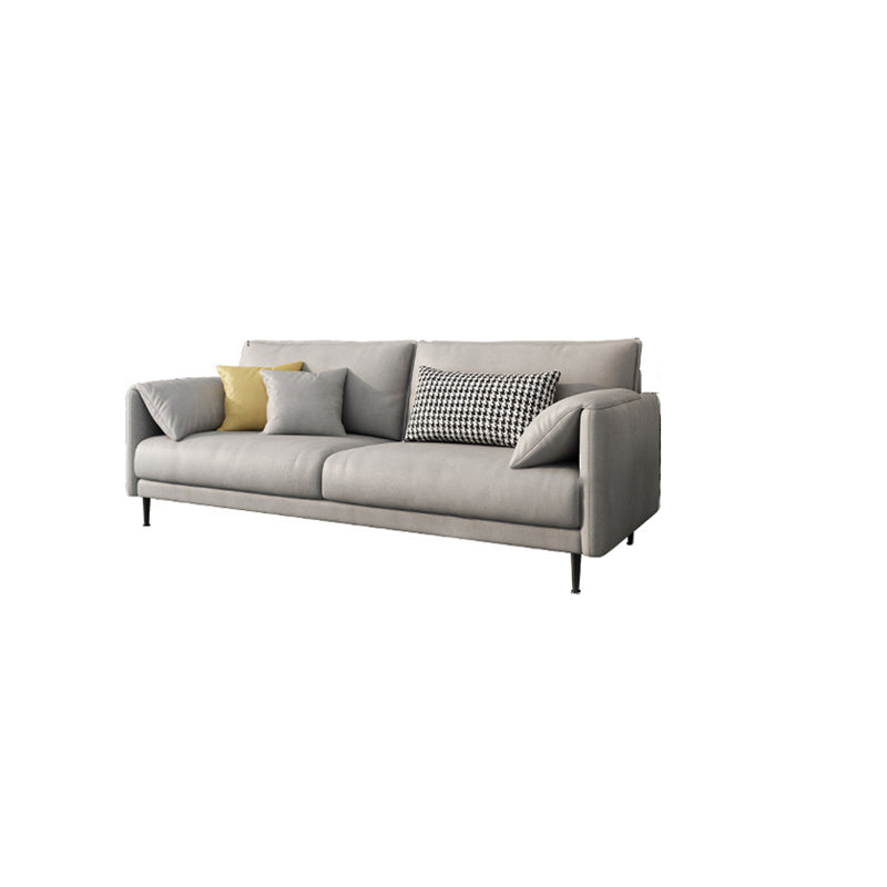Faux Leather  Cushions Sofa Contemporary Pillow Top Arm Standard Sofa