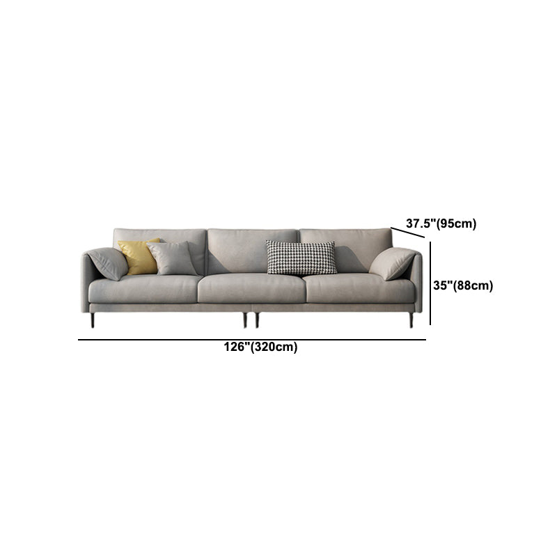 Faux Leather  Cushions Sofa Contemporary Pillow Top Arm Standard Sofa