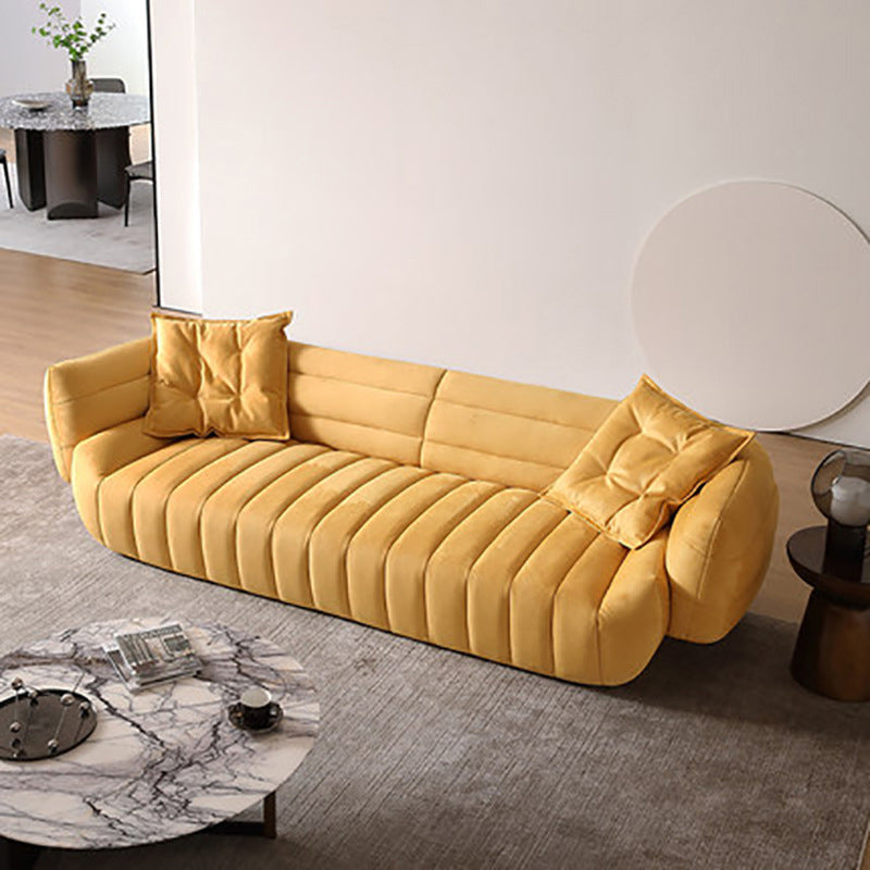 Contemporary Tuxedo Arm Sofa Tight Back Standard Seating for Living Room