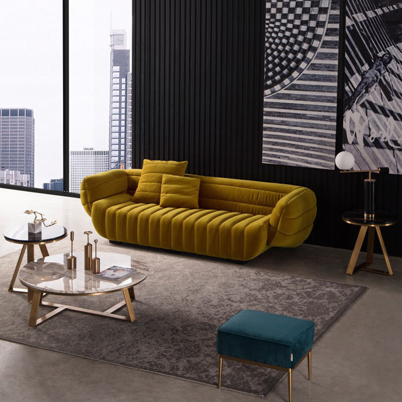 Contemporary Tuxedo Arm Sofa Tight Back Standard Seating for Living Room