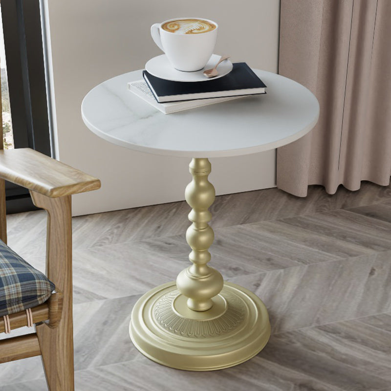 Modern Round Side End Table Pedestal Corner Table for Living Room