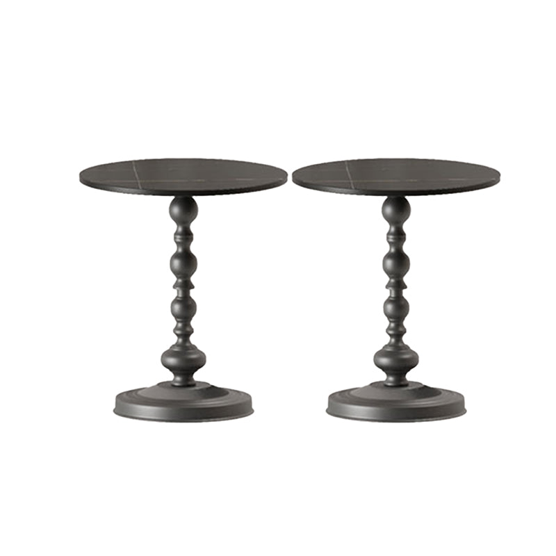 Modern Round Side End Table Pedestal Corner Table for Living Room