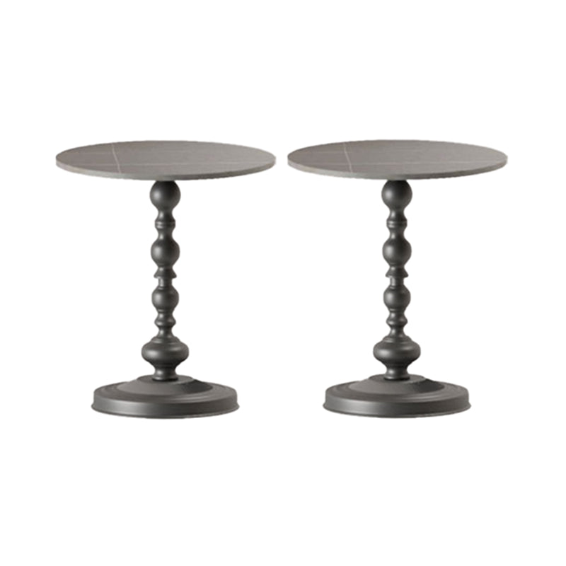 Modern Round Side End Table Pedestal Corner Table for Living Room