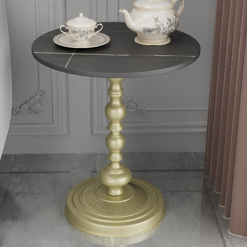 Modern Round Side End Table Pedestal Corner Table for Living Room