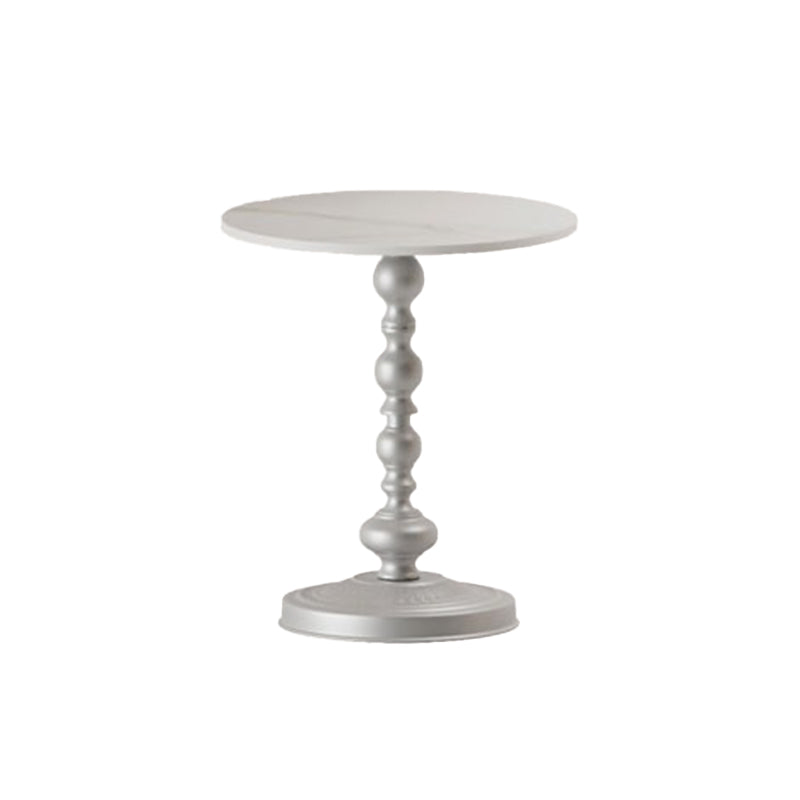 Modern Round Side End Table Pedestal Corner Table for Living Room