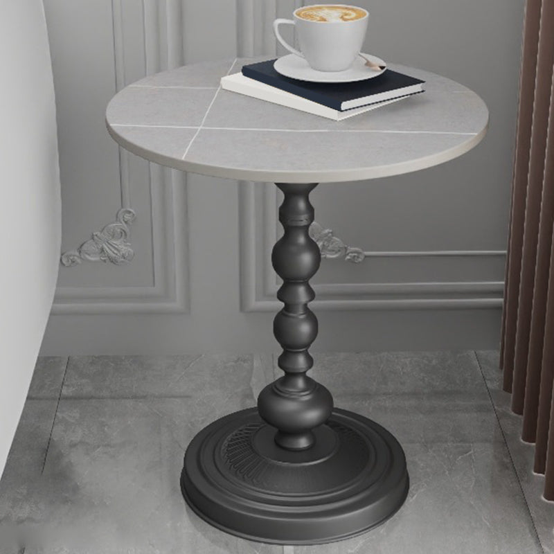 Modern Round Side End Table Pedestal Corner Table for Living Room