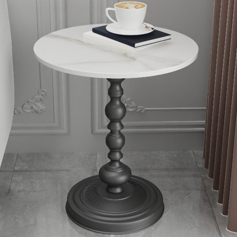 Modern Round Side End Table Pedestal Corner Table for Living Room