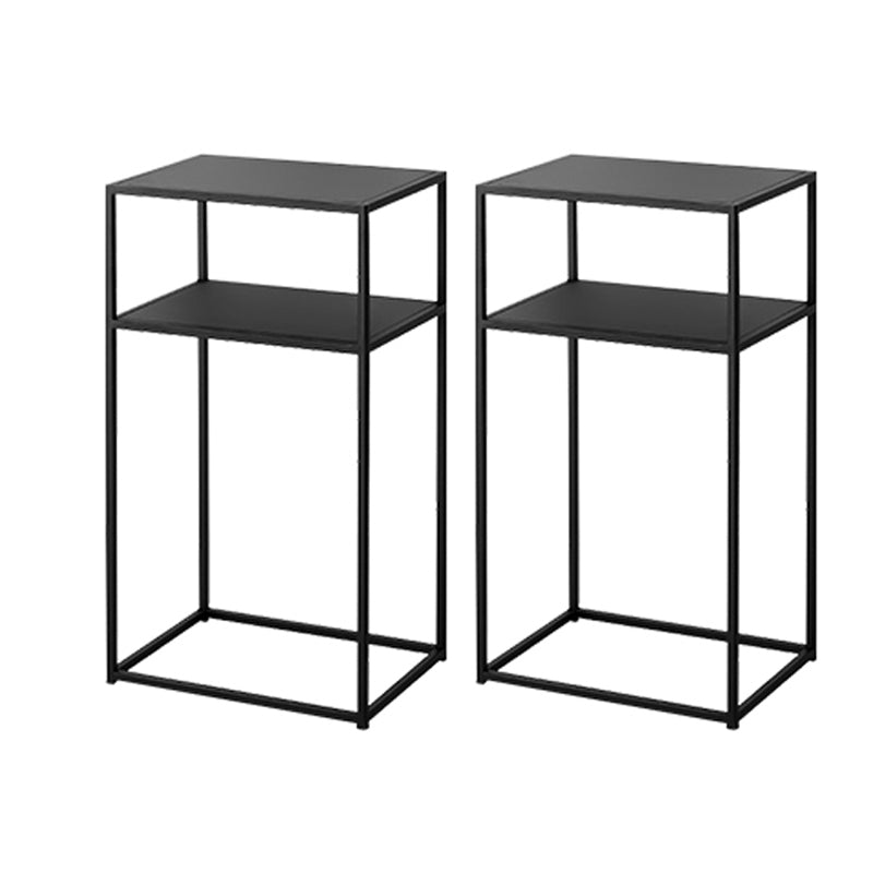 Frame Iron Rectangular End Table Mid-Century Shelf Included Side Table -15.7" W