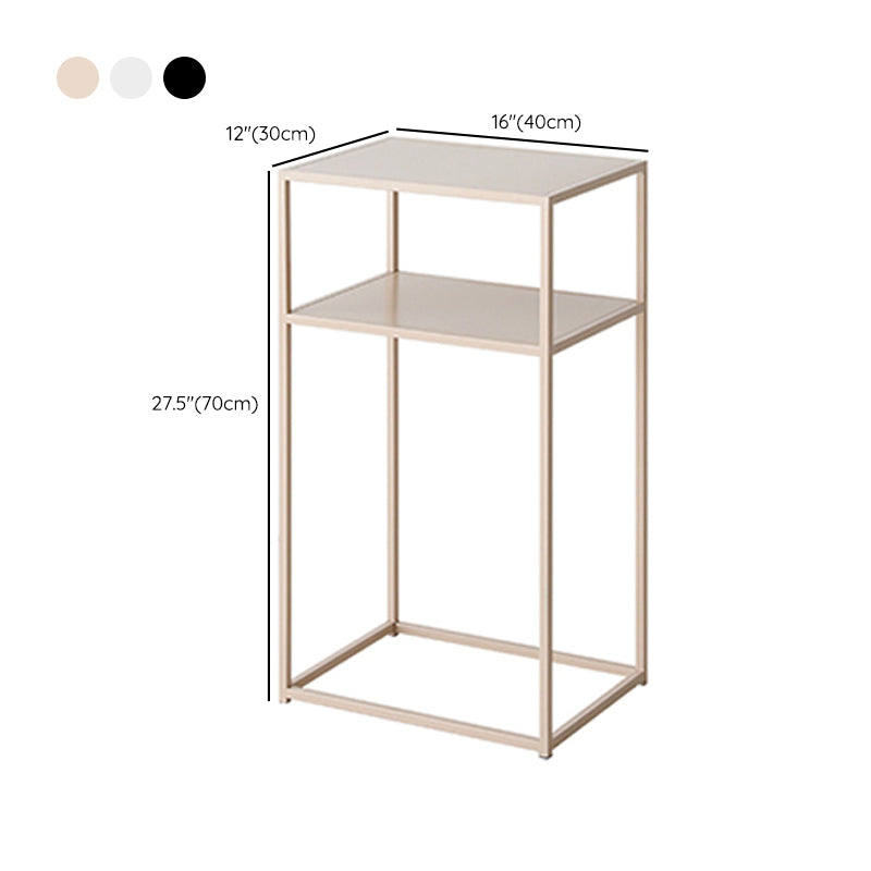 Frame Iron Rectangular End Table Mid-Century Shelf Included Side Table -15.7" W