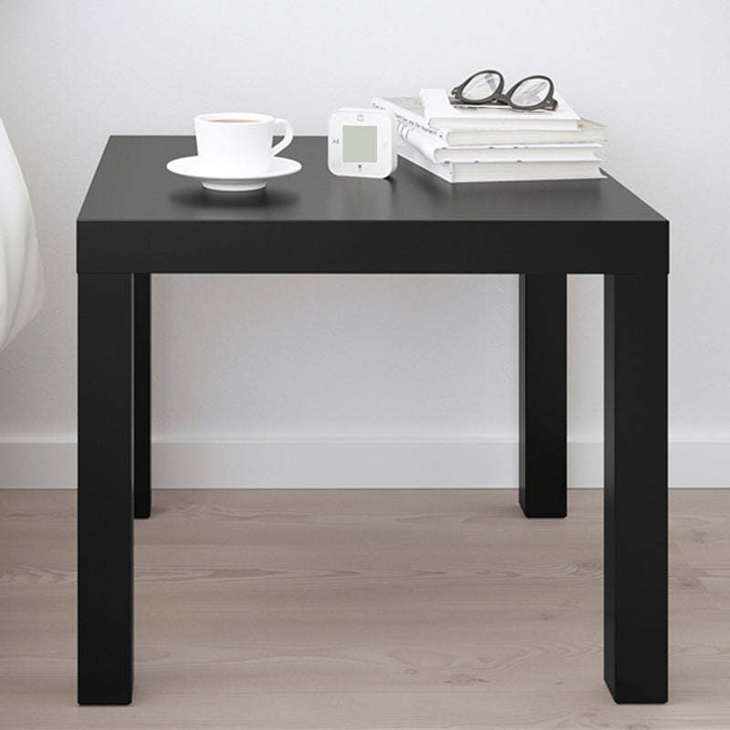 Contemporary Square Side End Table Wood 4 Legs End Slide Table