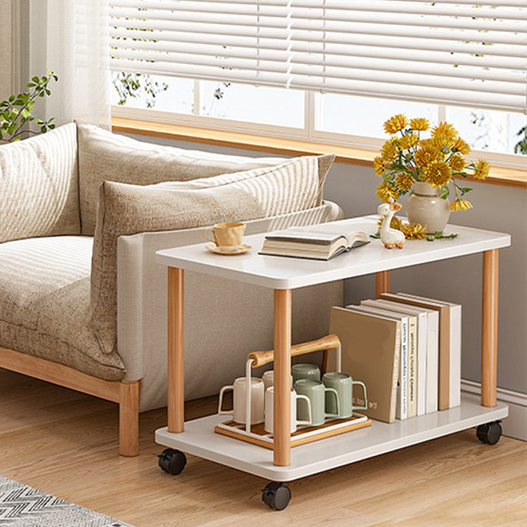 Modernistic Geometric End Slide Table 18.5" Tall Side End Table