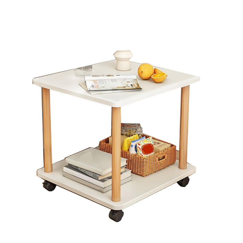 Modernistic Geometric End Slide Table 18.5" Tall Side End Table