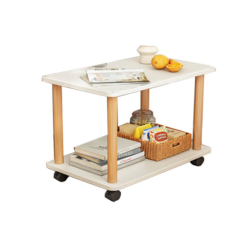 Modernistic Geometric End Slide Table 18.5" Tall Side End Table